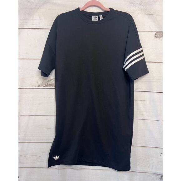 ADIDAS Size XS Black Short Sleeve Dress Sporty Comfy Cute <3 - Picture 1 of 6